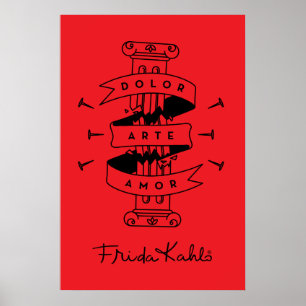 Frida Kahlo smärtar konstkärlek Poster