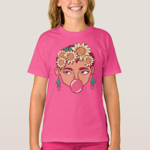 Frida Kahlo Tecknad T Shirt