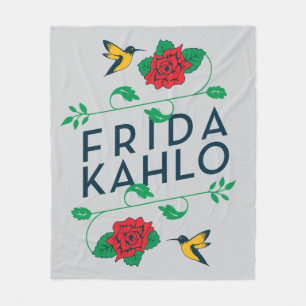 Frida Kahlo  Typografi av Blommigt Fleecefilt