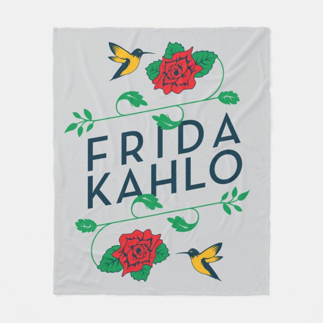 Frida Kahlo| Typografi av Blommigt Fleecefilt (Framsidan)