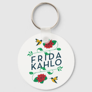 Frida Kahlo   Typografi för Blommigt Nyckelring