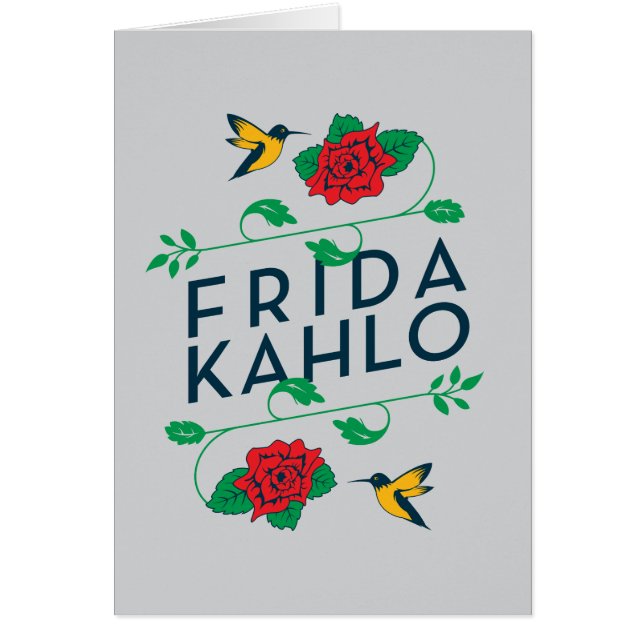 Frida Kahlo | Typografi för Blommigt OBS Kort (Framsidan)