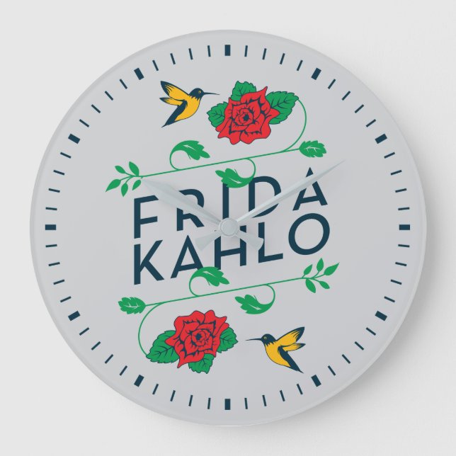 Frida Kahlo | Typografi för Blommigt Stor Klocka (Framsida)