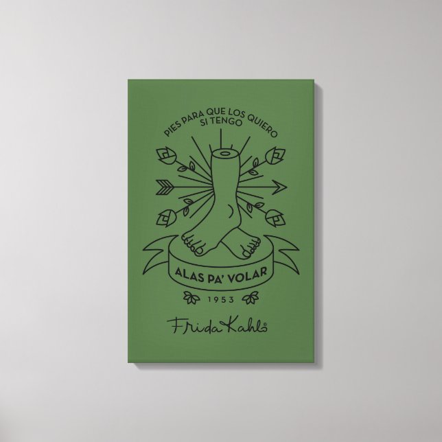 Frida Kahlo | Vingar till flygplanet Canvastryck (Framsida)