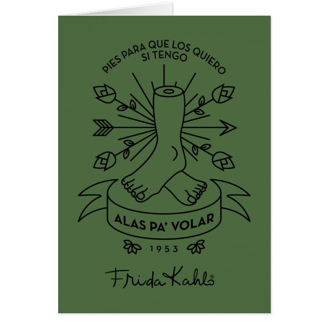 Frida Kahlo | Vingar till flygplanet OBS Kort (Framsidan)