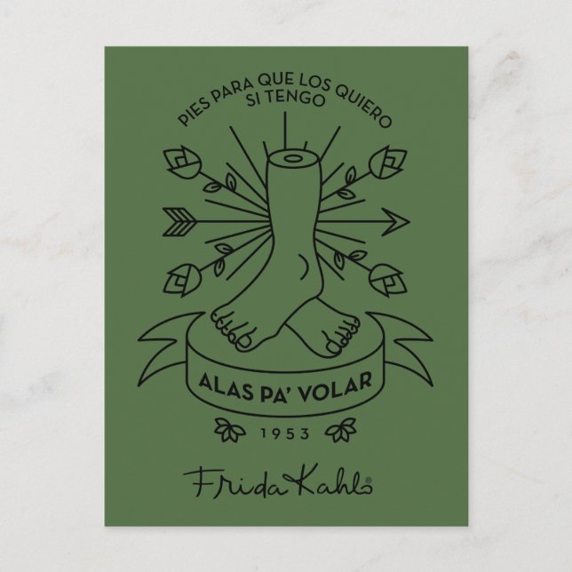 Frida Kahlo | Vingar till flygplanet Vykort (Framsida)