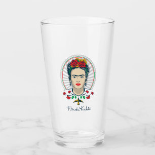 Frida Kahlo Vintage Floral Glaskopp