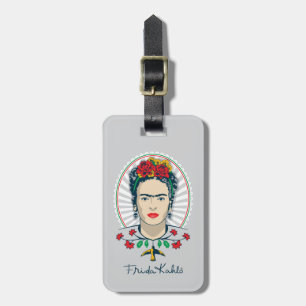 Frida Kahlo   vintageblommigt Bagagebricka