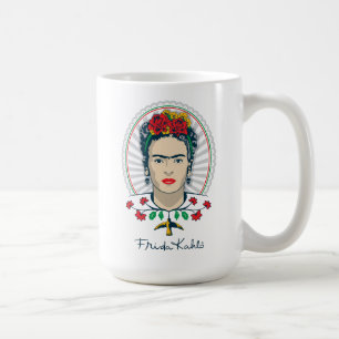 Frida Kahlo vintageblommigt Kaffemugg