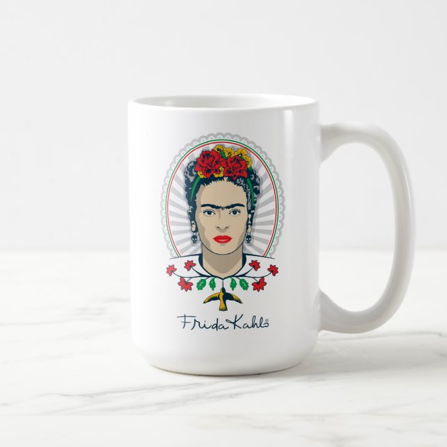 Frida Kahlo | vintageblommigt Kaffemugg (Höger)