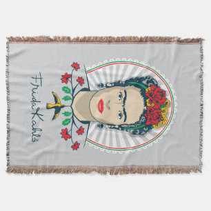 Frida Kahlo   vintageblommigt Mysfilt