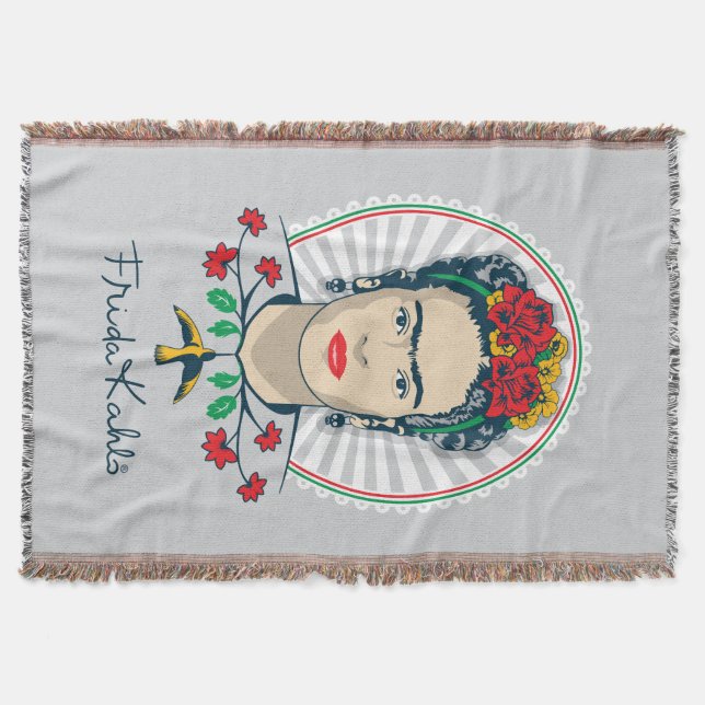 Frida Kahlo | vintageblommigt Mysfilt (Framsidan)