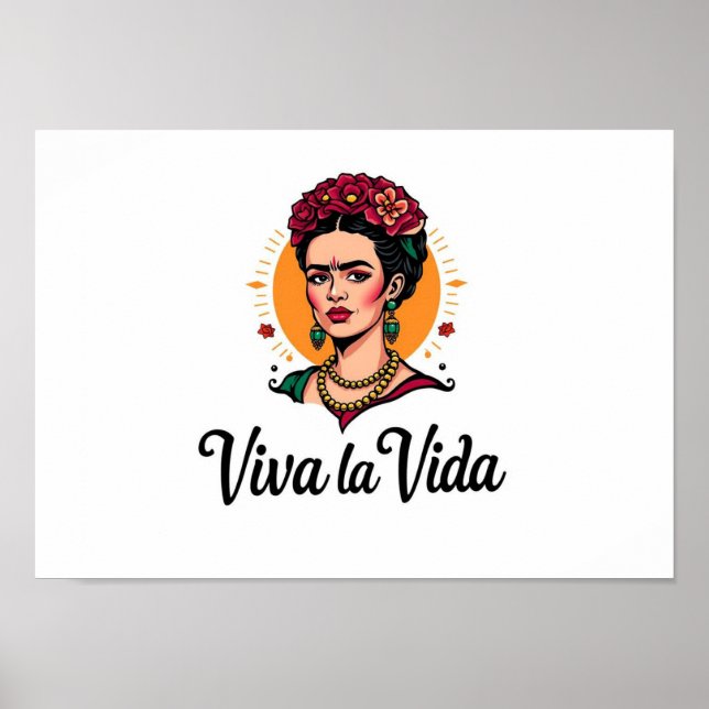 Frida Kahlo Viva la Vida Poster (Framsidan)