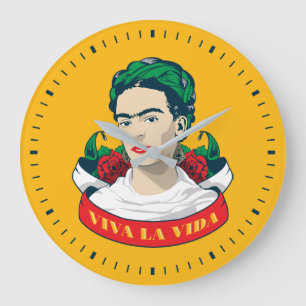 Frida Kahlo  Viva la Vida Stor Klocka