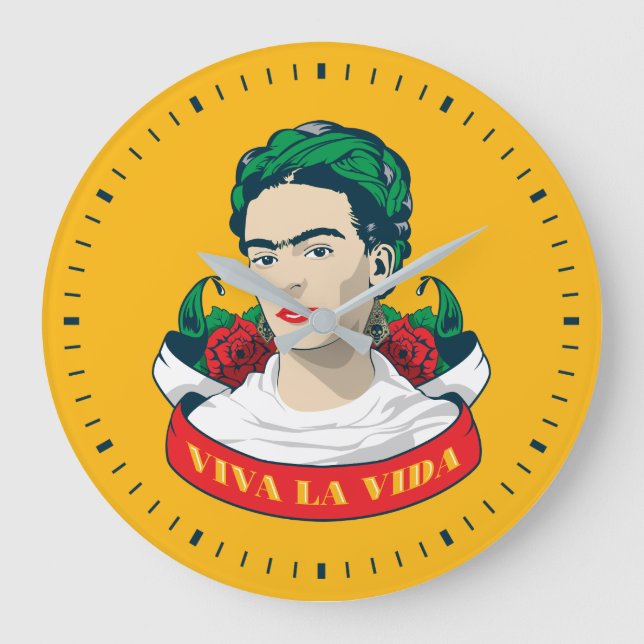 Frida Kahlo| Viva la Vida Stor Klocka (Framsida)