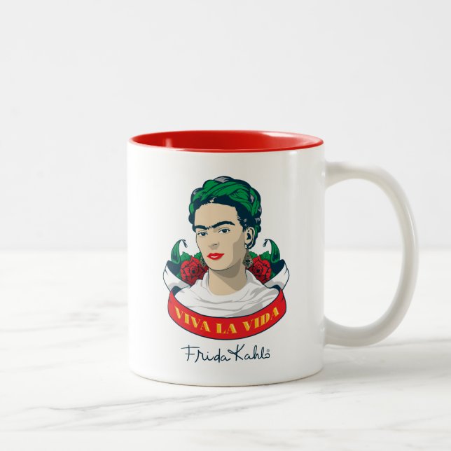 Frida Kahlo | Viva la Vida Två-Tonad Mugg (Höger)
