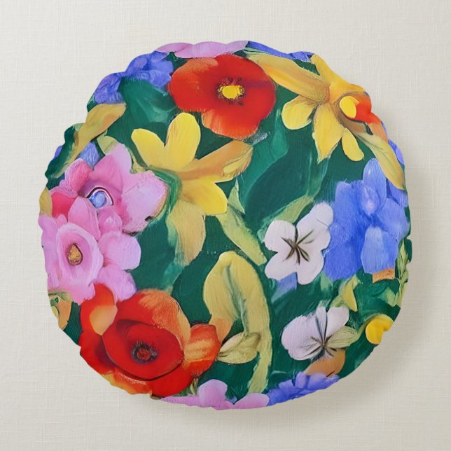 Frida Karlo Design Rund Kudde (Framsidan)
