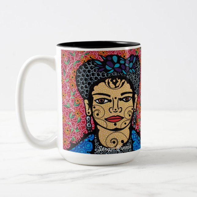 Frida Khalo Två-Tonad Mugg (Vänster)