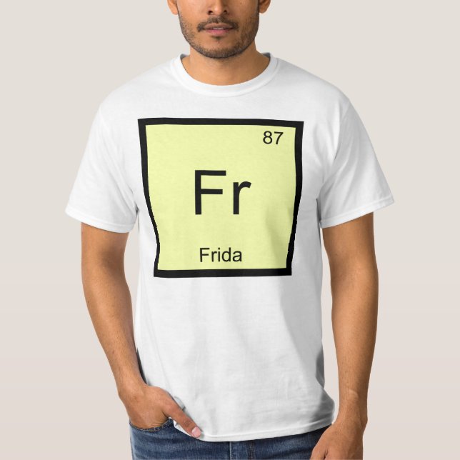Frida Namn Kemi Element Periodiska Systemet T-shirt (Framsida)