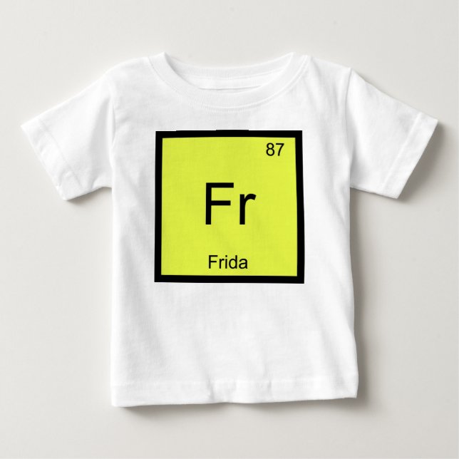 Frida Namn kemi Inslag Periodic Bord Tee (Framsida)