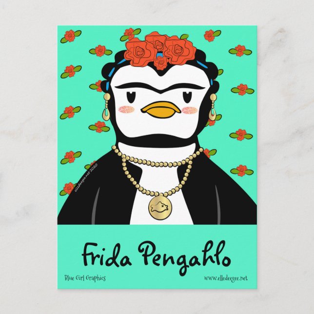Frida Pengahlo Postcard Vykort (Framsida)