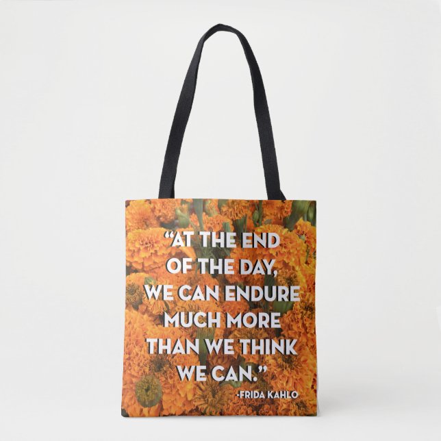 Frida Quote Tote Bag Tygkasse (Framsida)
