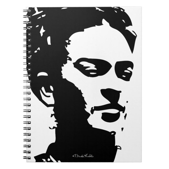 Frida Shadow Porträtt Anteckningsbok Med Spiral (Framsidan)