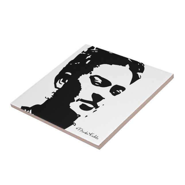 Frida Shadow Porträtt Kakelplatta (Sidan)