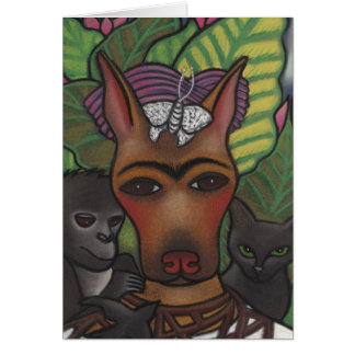 Frida själv Pawtrait 1940 Hälsningskort