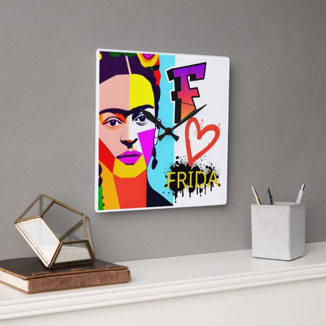 FRIDA Wall Décor Fyrkantig Klocka (Kontor)