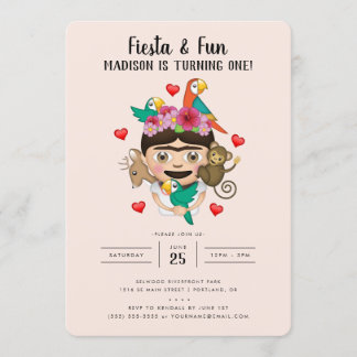 FridaMoji Fiesta Birthday Inbjudningar