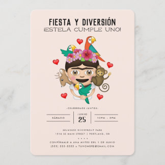 FridaMoji Fiesta Birthday Inbjudningar