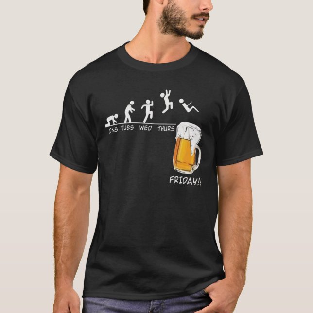 Friday Beer T Shirt (Framsida)