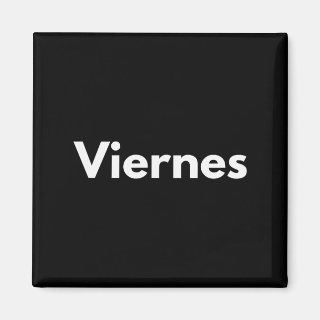 Friday Days Of The Week Español Spanish Language  Magnet (Framsidan)