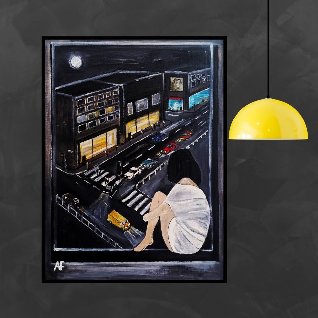 Friday Night Painting by Alfred Fox Canvastryck (Skapare uppladdad)