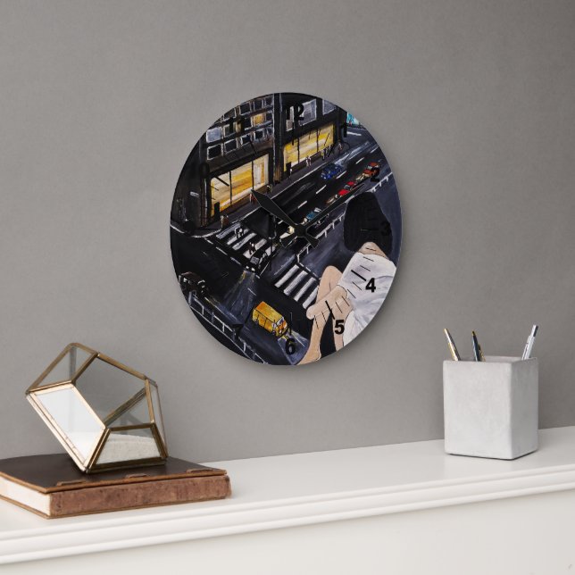 Friday Night Painting by Alfred Fox Stor Klocka (Kontor)