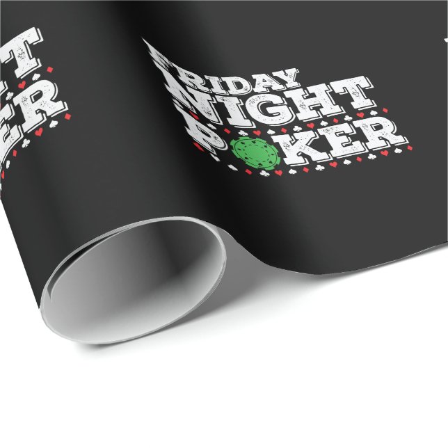 Friday Night Poker Chips Presentpapper (Rullad Hörn)