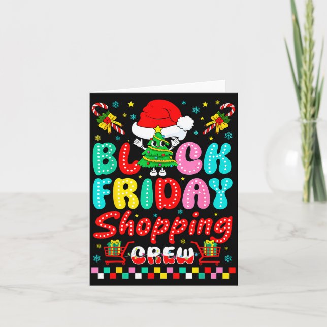 Friday Shopng Crew Christmas Lights Black Shopng F Kort (Framsida)
