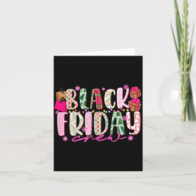 Friday Shopng Crew Christmas Lights Black Shopng F Kort (Framsida)