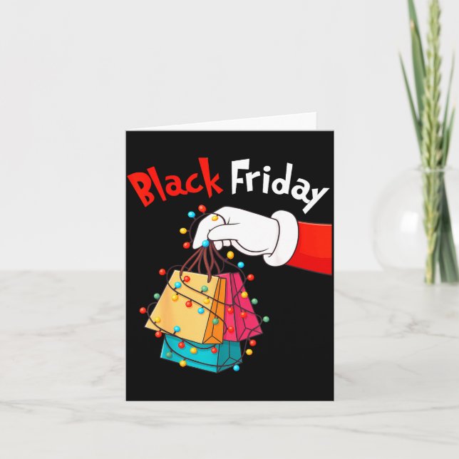 Friday Shopng Squad Christmas Black Shopng Family  Kort (Framsida)
