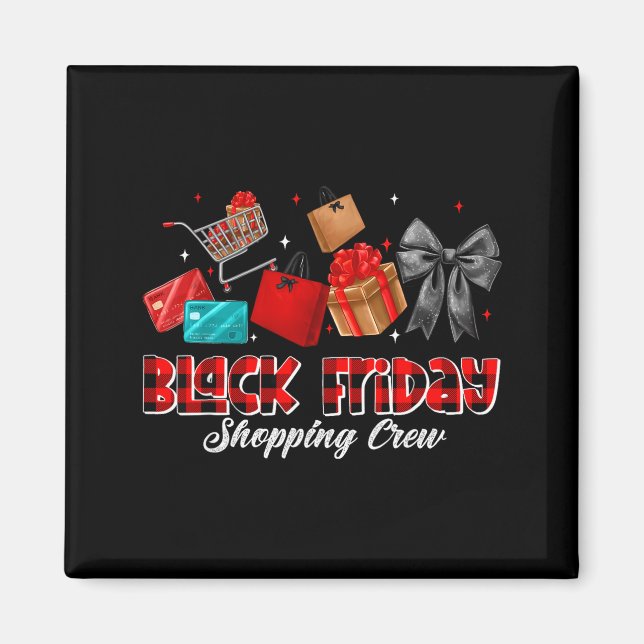 Friday Shopng Squad Christmas Black Shopng Family  Magnet (Framsidan)