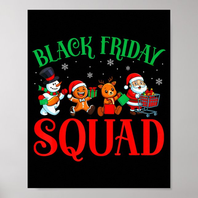 Friday Shopng Squad Christmas Black Shopng Family  Poster (Framsidan)