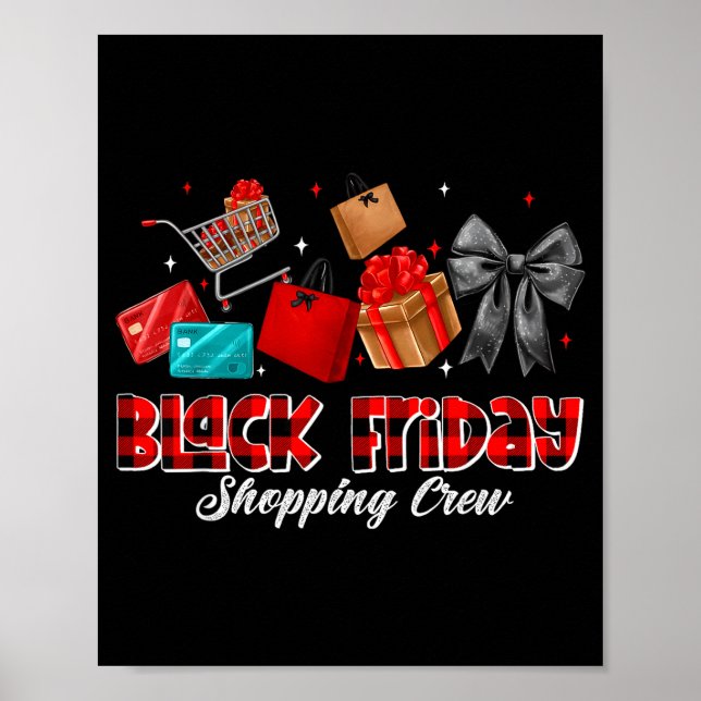 Friday Shopng Squad Christmas Black Shopng Family  Poster (Framsidan)