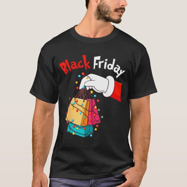 Friday Shopng Squad Christmas Black Shopng Family  T Shirt (Framsida)