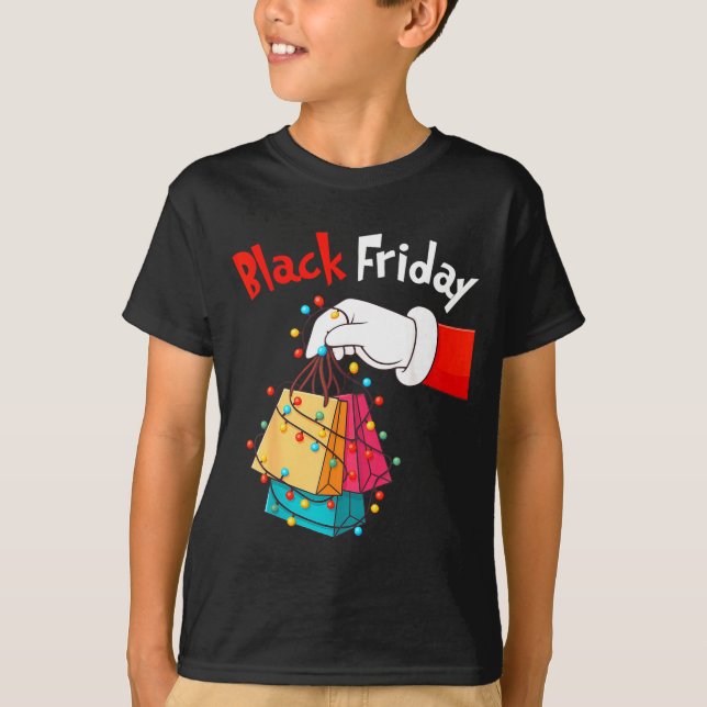 Friday Shopng Squad Christmas Black Shopng Family  T Shirt (Framsida)