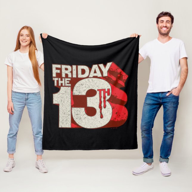 Friday the 13th | Bleeding Stacked 3D Logo Fleecefilt (På plats)