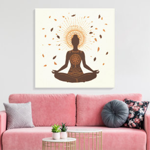 Fridfull anda – Feminine energi-meditationskonst Canvastryck