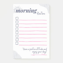 Fridfull checklista för morgonrutiner konst