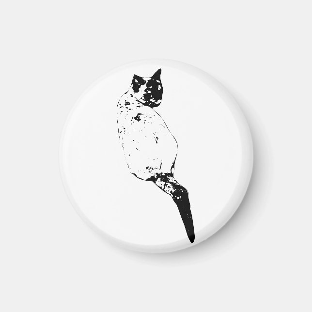 Fridfull katt på kylskåpet magnet (Framsidan)