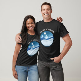 Fridfull Vinterlandskap Anpassad T Shirt